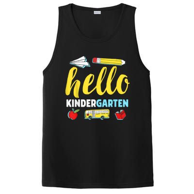 Hello Kindergarten Teacher First Day Back To School PosiCharge Competitor Tank