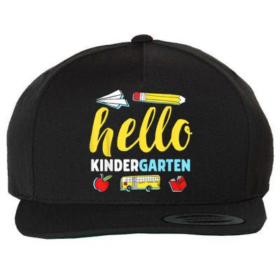 Hello Kindergarten Teacher First Day Back To School Wool Snapback Cap