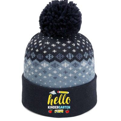 Hello Kindergarten Teacher First Day Back To School The Baniff Cuffed Pom Beanie