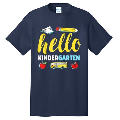 Hello Kindergarten Teacher First Day Back To School Tall T-Shirt