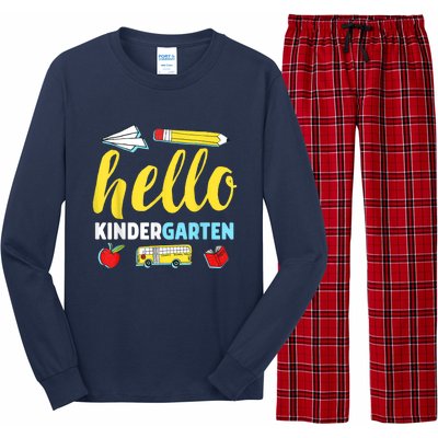 Hello Kindergarten Teacher First Day Back To School Long Sleeve Pajama Set