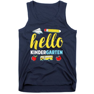 Hello Kindergarten Teacher First Day Back To School Tank Top