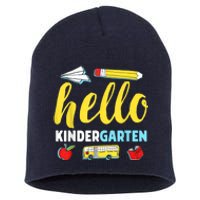 Hello Kindergarten Teacher First Day Back To School Short Acrylic Beanie