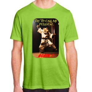 Humorous Karate Theme Ironic Cat Kung Fu Animal Funny Pet Adult ChromaSoft Performance T-Shirt