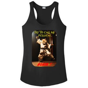 Humorous Karate Theme Ironic Cat Kung Fu Animal Funny Pet Ladies PosiCharge Competitor Racerback Tank