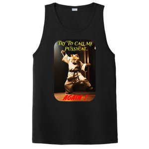 Humorous Karate Theme Ironic Cat Kung Fu Animal Funny Pet PosiCharge Competitor Tank