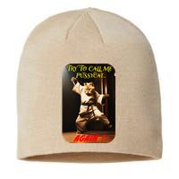 Humorous Karate Theme Ironic Cat Kung Fu Animal Funny Pet Sustainable Beanie