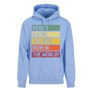 Here's Kathy The Best Mom In The World Mother's Day Retro Gift Unisex Surf Hoodie