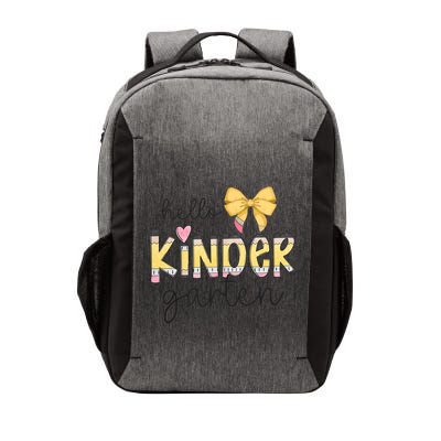 Hello Kindergarten Teacher Squad Coquette Bow Pencil School Vector Backpack