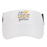 Hello Kindergarten Teacher Squad Coquette Bow Pencil School Adult Drive Performance Visor