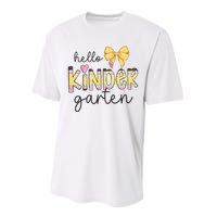 Hello Kindergarten Teacher Squad Coquette Bow Pencil School Performance Sprint T-Shirt