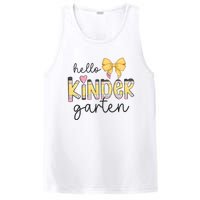 Hello Kindergarten Teacher Squad Coquette Bow Pencil School PosiCharge Competitor Tank