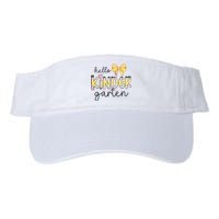 Hello Kindergarten Teacher Squad Coquette Bow Pencil School Valucap Bio-Washed Visor