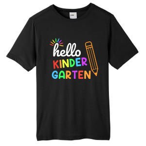 Hello Kindergarten Team Kinder Back To School Teacher Tall Fusion ChromaSoft Performance T-Shirt