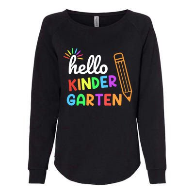 Hello Kindergarten Team Kinder Back To School Teacher Womens California Wash Sweatshirt