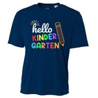 Hello Kindergarten Team Kinder Back To School Teacher Cooling Performance Crew T-Shirt