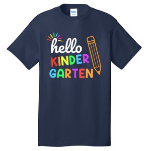 Hello Kindergarten Team Kinder Back To School Teacher Tall T-Shirt