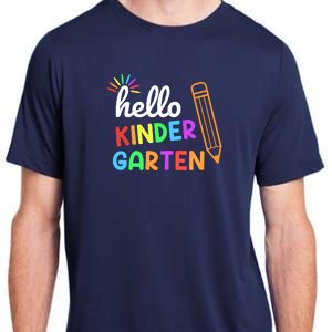 Hello Kindergarten Team Kinder Back To School Teacher Adult ChromaSoft Performance T-Shirt