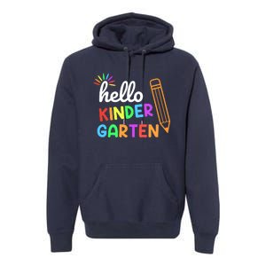 Hello Kindergarten Team Kinder Back To School Teacher Premium Hoodie