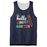 Hello Kindergarten Team Kinder Back To School Teacher Mesh Reversible Basketball Jersey Tank