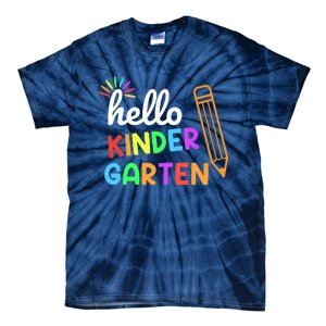 Hello Kindergarten Team Kinder Back To School Teacher Tie-Dye T-Shirt