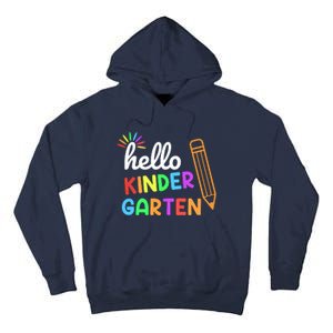 Hello Kindergarten Team Kinder Back To School Teacher Tall Hoodie