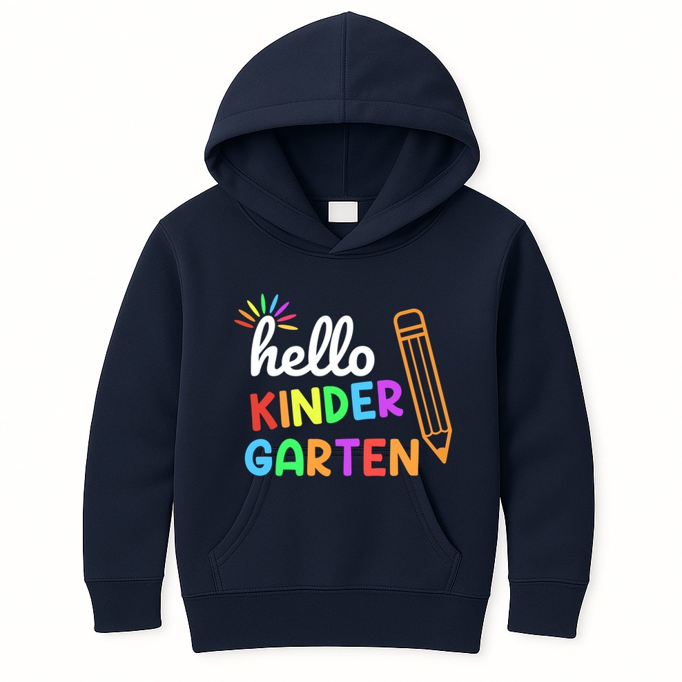 Hello Kindergarten Team Kinder Back To School Teacher Kids Hoodie