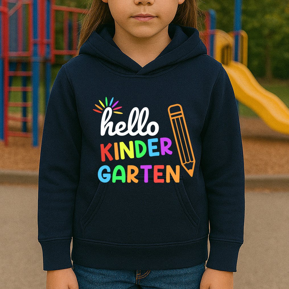 Hello Kindergarten Team Kinder Back To School Teacher Kids Hoodie