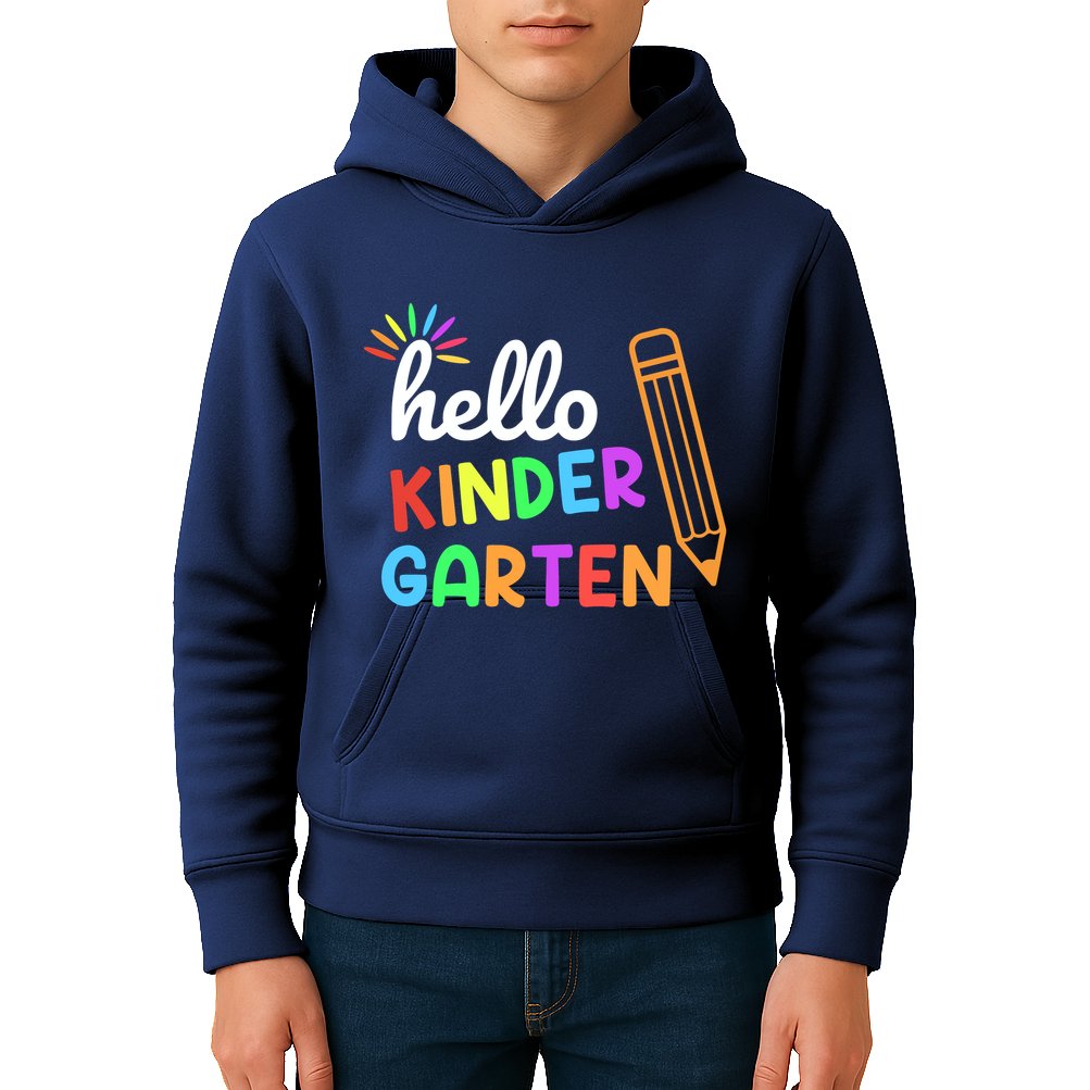 Hello Kindergarten Team Kinder Back To School Teacher Kids Hoodie
