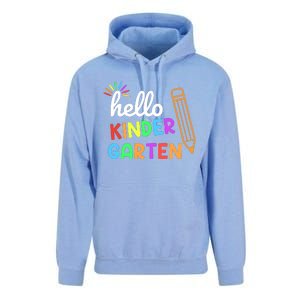 Hello Kindergarten Team Kinder Back To School Teacher Unisex Surf Hoodie