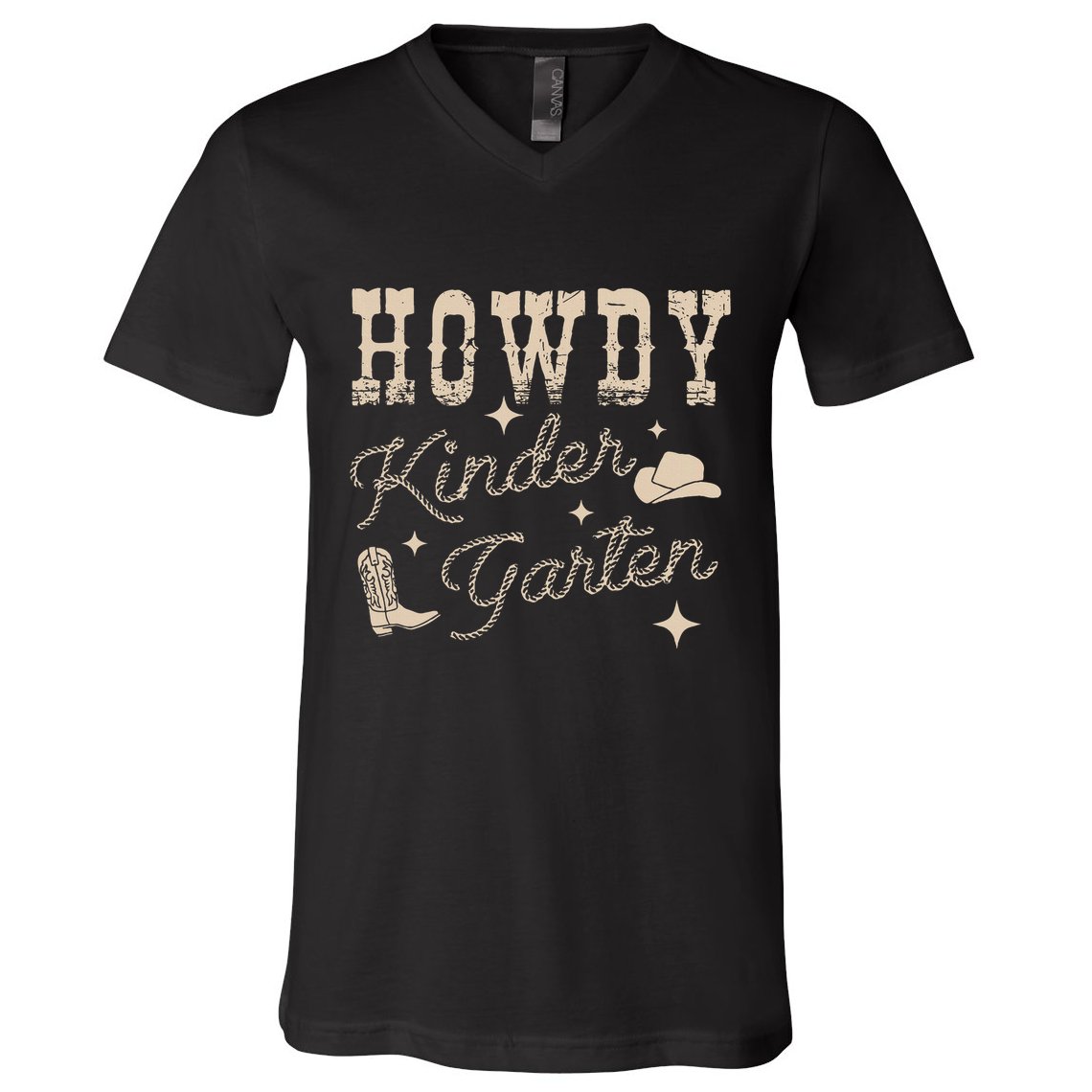 Howdy Kindergarten Teachers Parents Cowgirl Western V-Neck T-Shirt
