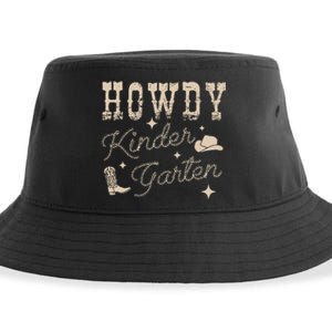 Howdy Kindergarten Teachers Parents Cowgirl Western Sustainable Bucket Hat