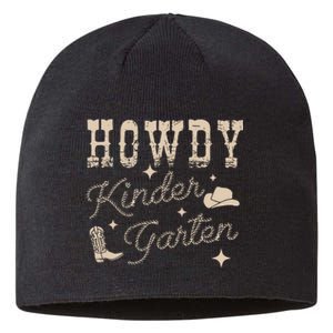 Howdy Kindergarten Teachers Parents Cowgirl Western Sustainable Beanie