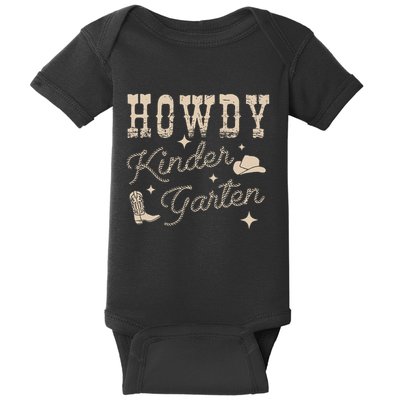 Howdy Kindergarten Teachers Parents Cowgirl Western Baby Bodysuit
