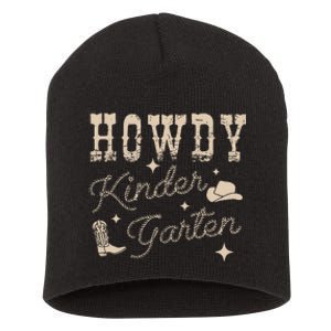 Howdy Kindergarten Teachers Parents Cowgirl Western Short Acrylic Beanie