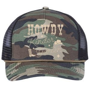 Howdy Kindergarten Teachers Parents Cowgirl Western Retro Rope Trucker Hat Cap