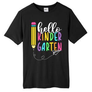 Hello Kindergarten Team Kinder Back To School Teacher Tall Fusion ChromaSoft Performance T-Shirt