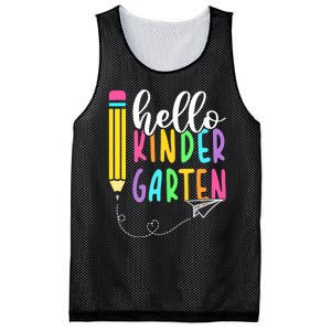 Hello Kindergarten Team Kinder Back To School Teacher Mesh Reversible Basketball Jersey Tank