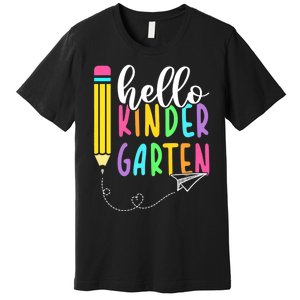 Hello Kindergarten Team Kinder Back To School Teacher Premium T-Shirt