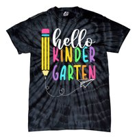 Hello Kindergarten Team Kinder Back To School Teacher Tie-Dye T-Shirt