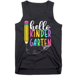 Hello Kindergarten Team Kinder Back To School Teacher Tank Top