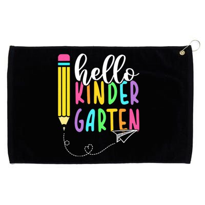 Hello Kindergarten Team Kinder Back To School Teacher Grommeted Golf Towel