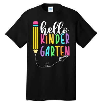 Hello Kindergarten Team Kinder Back To School Teacher Tall T-Shirt