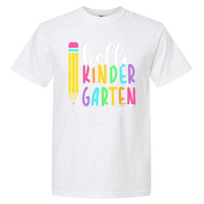 Hello Kindergarten Team Kinder Back To School Teacher Garment-Dyed Heavyweight T-Shirt