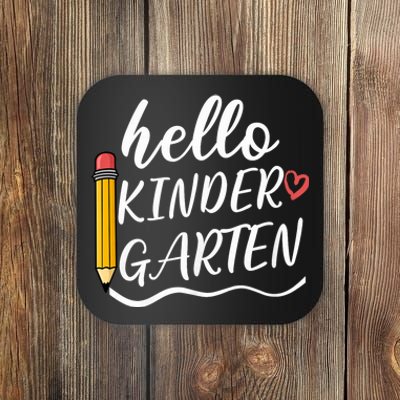 Hello Kindergarten Team Kinder Back To School Teacher Coaster