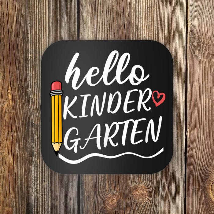 Hello Kindergarten Team Kinder Back To School Teacher Coaster