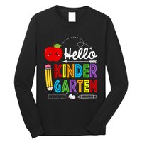 Hello Kindergarten Team Kinder Back To School Teacher Long Sleeve Shirt