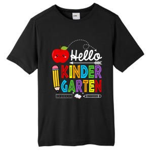 Hello Kindergarten Team Kinder Back To School Teacher Tall Fusion ChromaSoft Performance T-Shirt