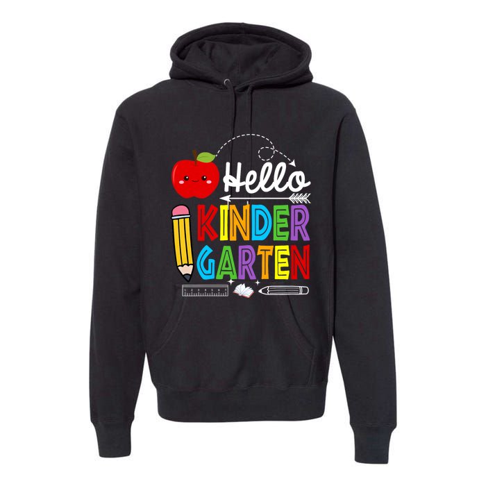 Hello Kindergarten Team Kinder Back To School Teacher Premium Hoodie