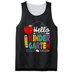 Hello Kindergarten Team Kinder Back To School Teacher Mesh Reversible Basketball Jersey Tank